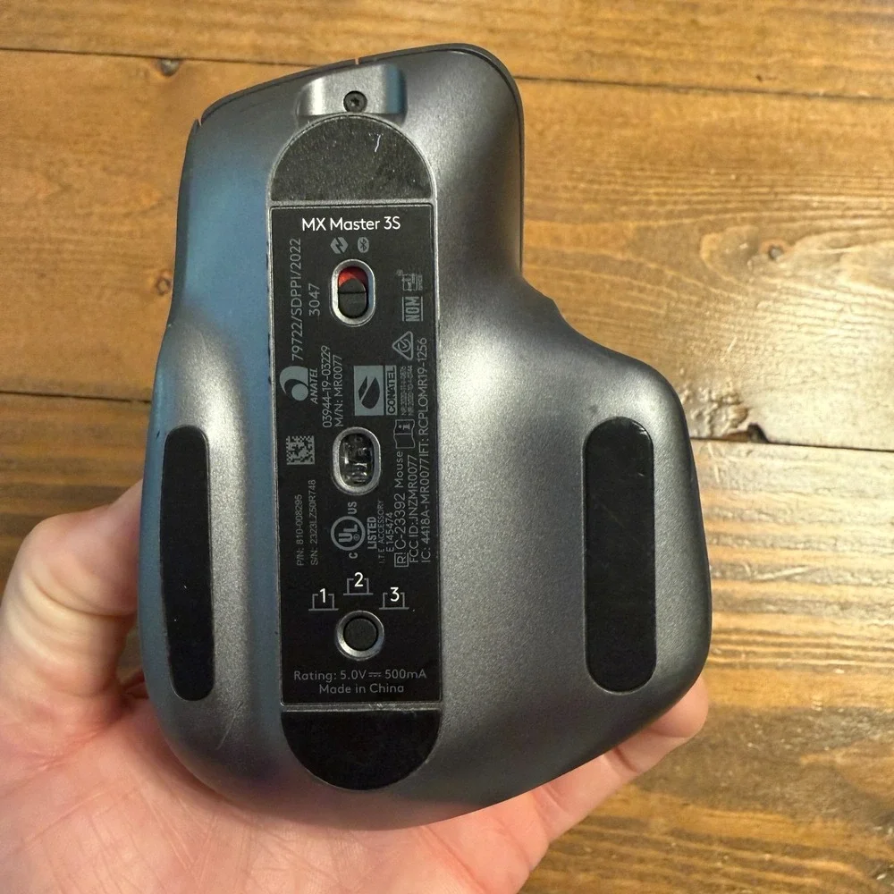 Logitech MX Master 3S Ergonomic Wireless Optical Mouse Black Bluetooth *READ*